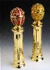 Gold-plated Imperial Egg Salt and Pepper Grinders