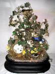 Rare Old Bontems 5 Bird Singing Bird Automata with Clock and Waterfall